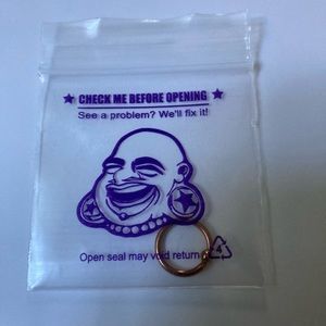 Bodyartforms Rose Gold Titanium Captive Bead Ring-Unisex